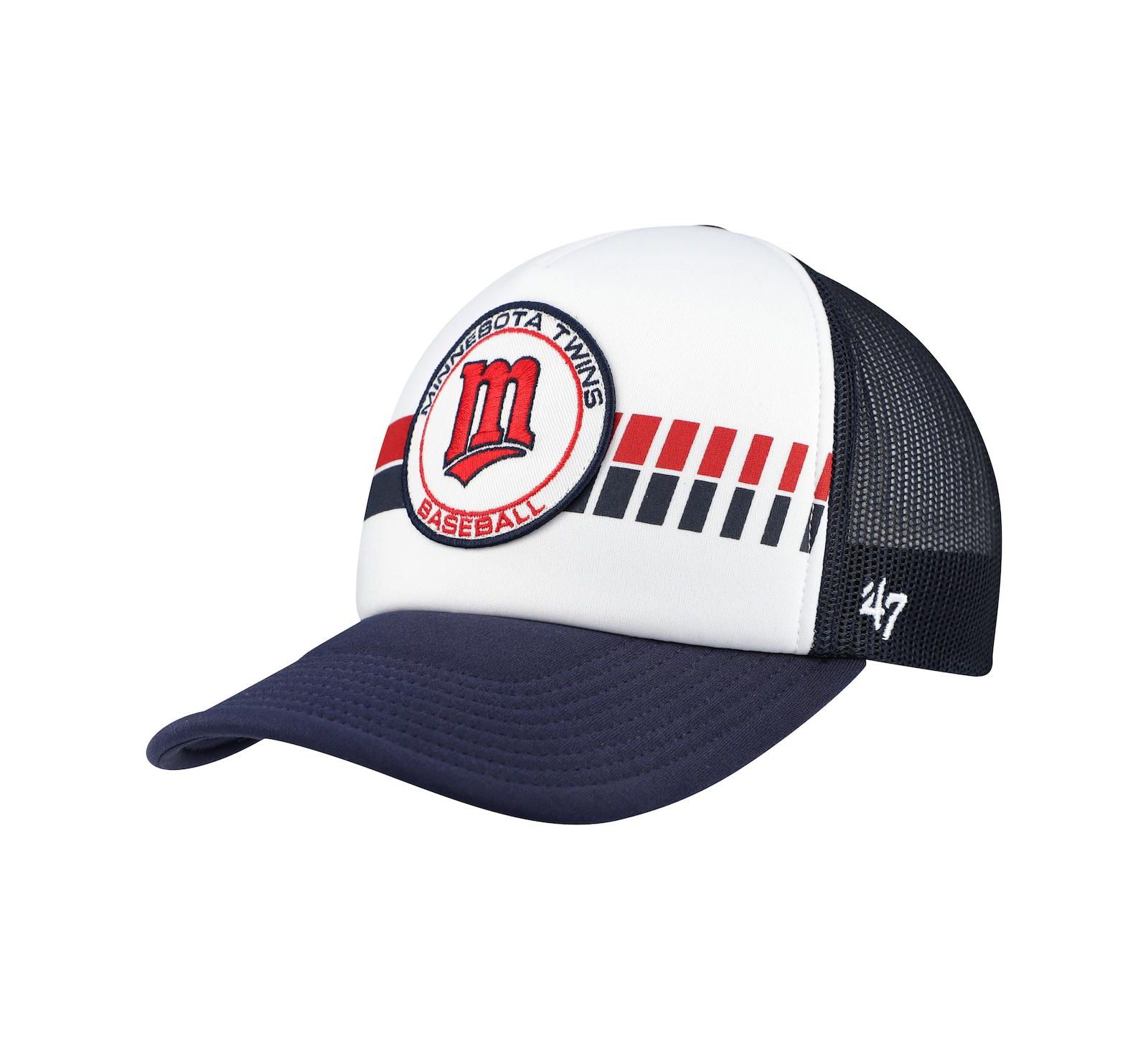 '47 Brand Men's White/Navy Minnesota Twins Cooperstown Collection Pack Express Trucker Adjustable Hat