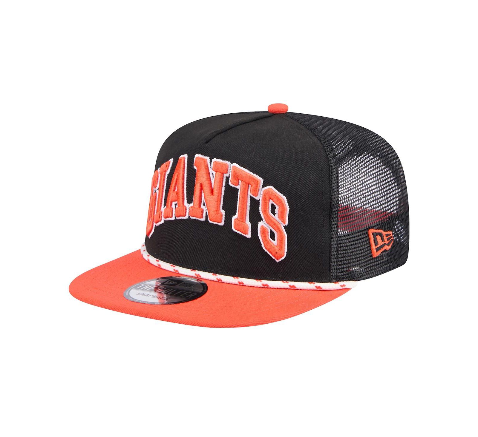 New Era Men's Black San Francisco Giants Throwback Meshback Golfer Hat
