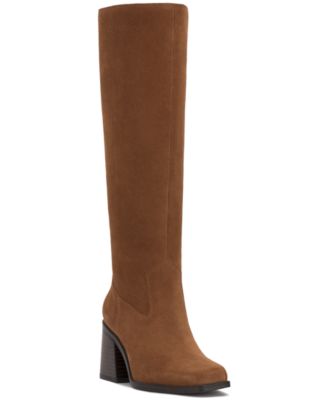 Vince Camuto Womens's Sangeti Snip-Toe Block-Heel Extra Wide-Calf Knee-High Boots