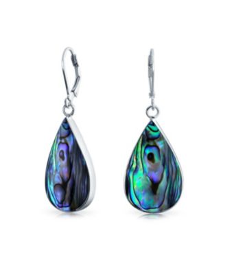 Серьги-подвески Bling Jewelry из серебра с перламутром и CZ