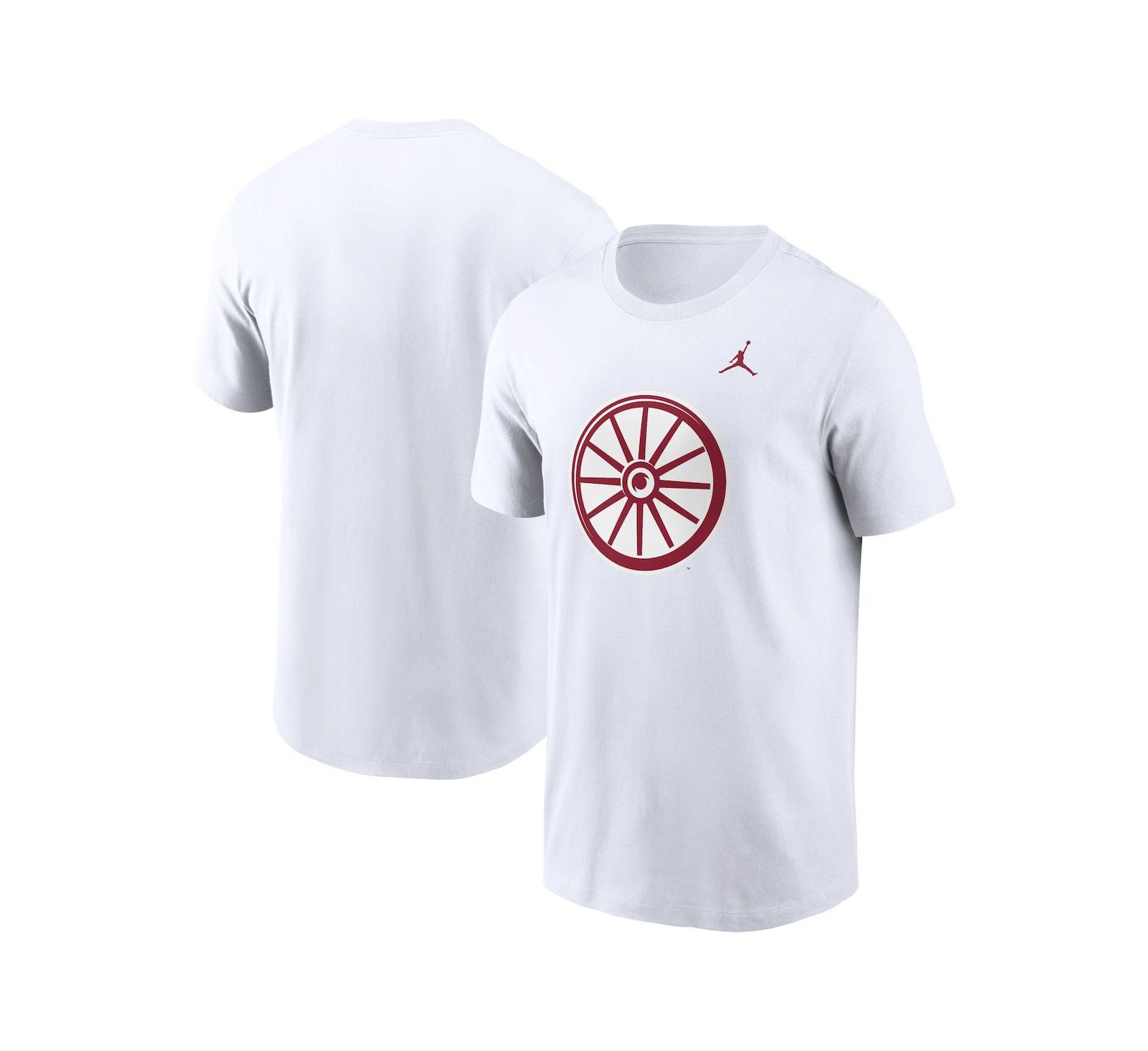 Jordan Мужская белая футболка Oklahoma Sooners Primetime Evergreen Alternate Logo