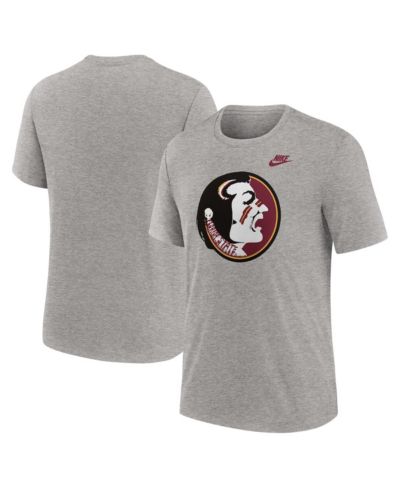 Nike Men's Heather Gray Florida State Seminoles Blitz Evergreen Legacy Primary Tri-Blend T-Shirt