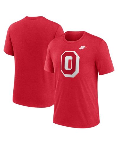 Мужская футболка Nike Ohio State Buckeyes Blitz Evergreen Legacy Primary Tri-Blend серая
