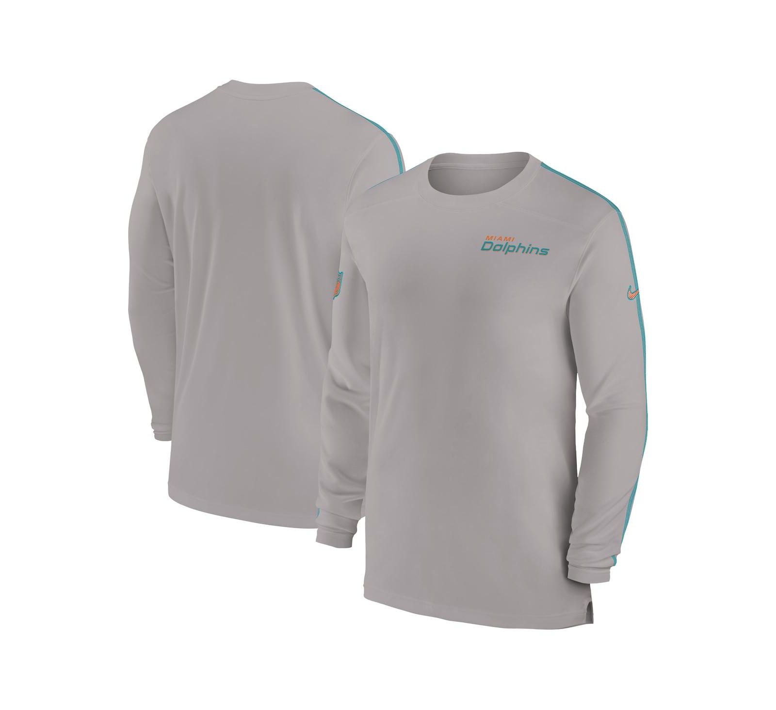 Nike Мужская футболка с длинным рукавом Miami Dolphins Sideline Coach