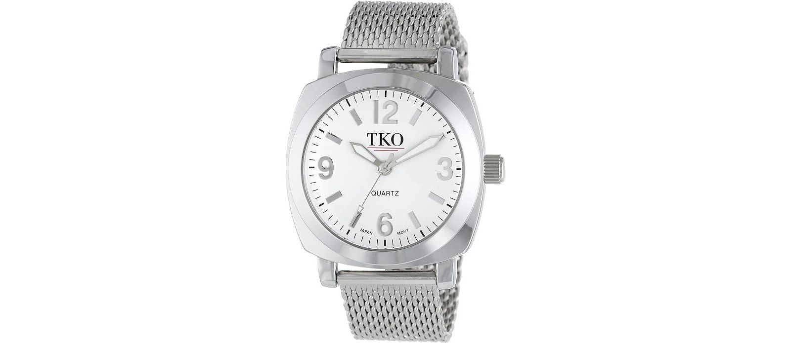 Женские часы TKO Silver Milano с сетчатым браслетом серебристого цвета
