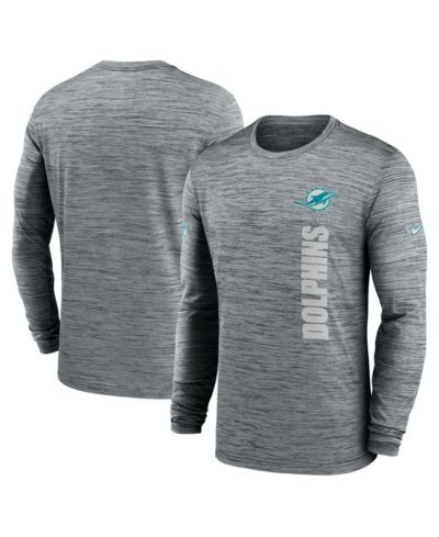 Nike Men's Gray Miami Dolphins 2024 Sideline Velocity Performance Long Sleeve T-Shirt