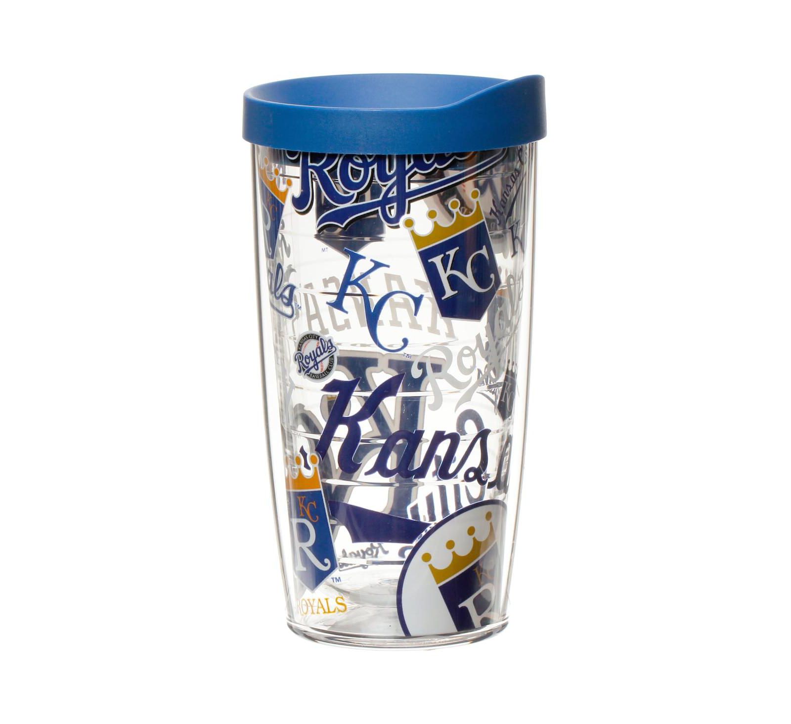 Термокружка Tervis Tumbler Kansas City Royals 16oz. All Over Wrap с крышкой