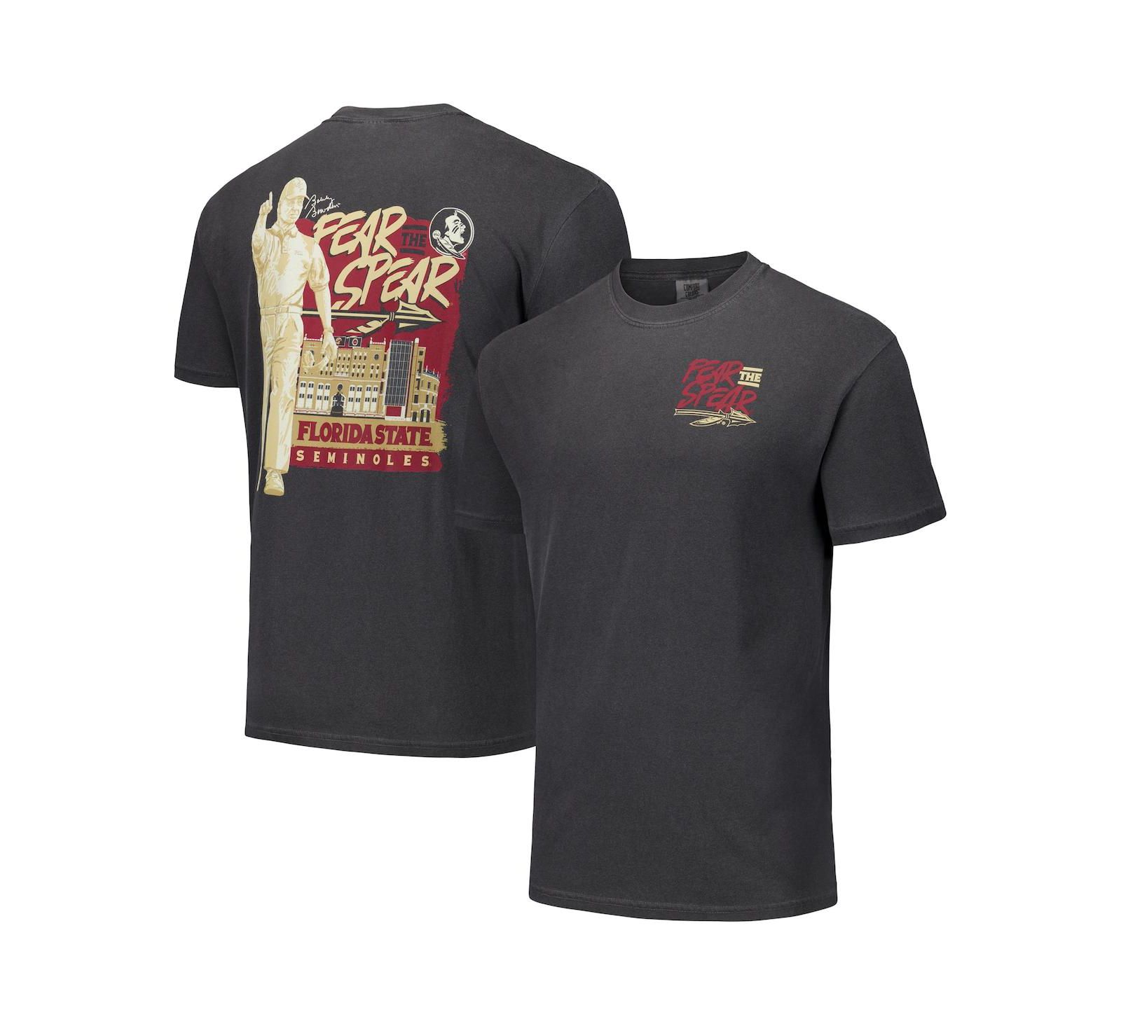Image One Men's and Women's Black Florida State Seminoles Hyper Local Statue Stadium Nation T-Shirt