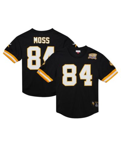 Mitchell & Ness Men's Randy Moss Black Minnesota Vikings Retired Player Name & Number Mesh Top