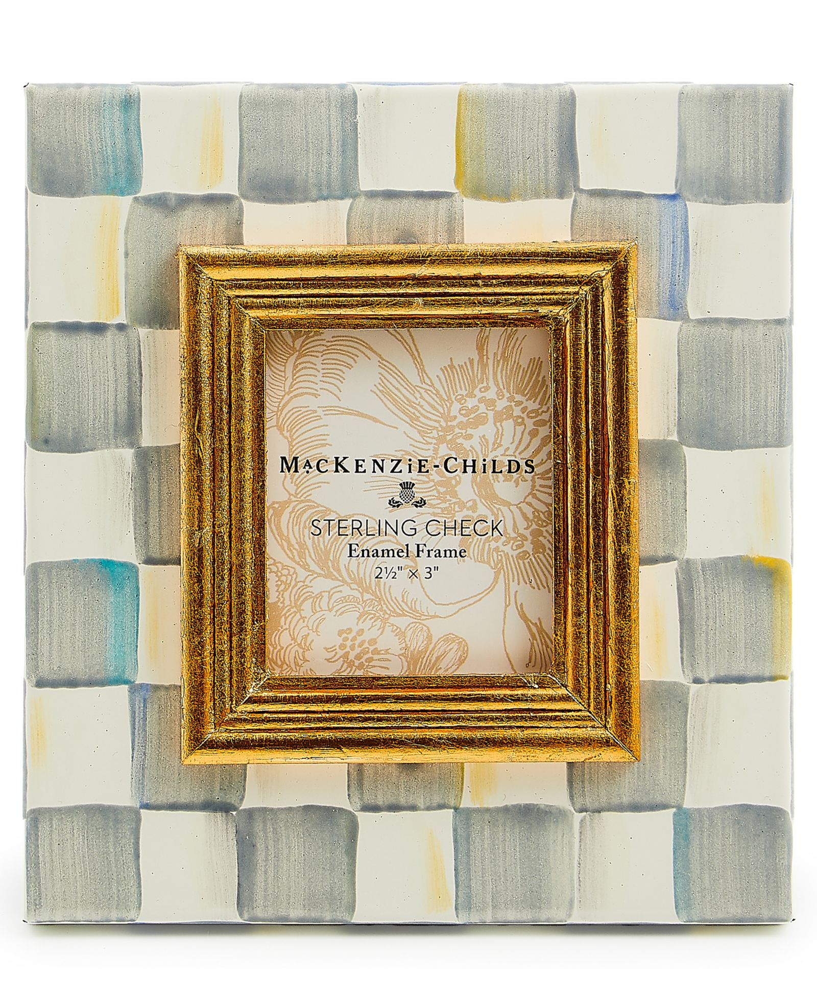 Рамка MacKenzie-Childs Sterling Check, 2.5" x 3"