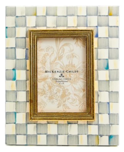 Mackenzie-Childs Sterling Check Frame, 4" x 6"