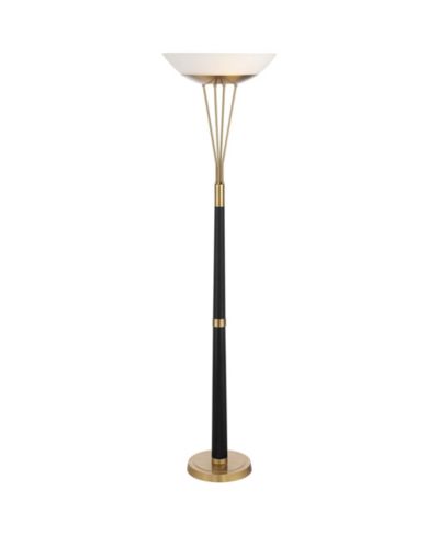 Напольный торшер Possini Euro Design 75" Tall Brass LED Frosted Glass Bowl Shade Ventura Modern