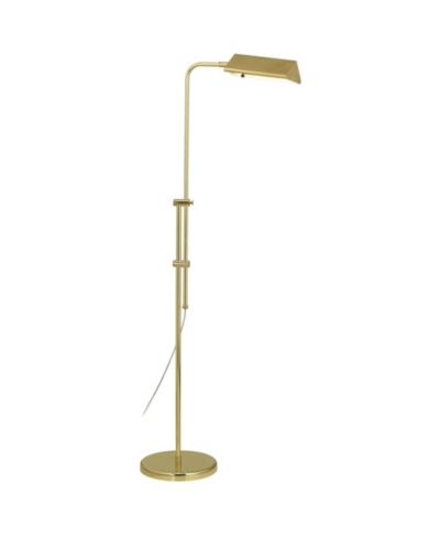 Regency Hill Traditional Adjustable Pharmacy Floor Lamp 54" Tall Brass Adjustable Metal Head for Living Room Reading Bedroom Office