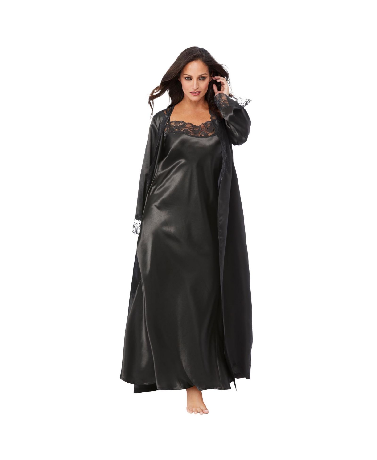 Женский комплект Amoureuse The Luxe Satin Long Peignoir