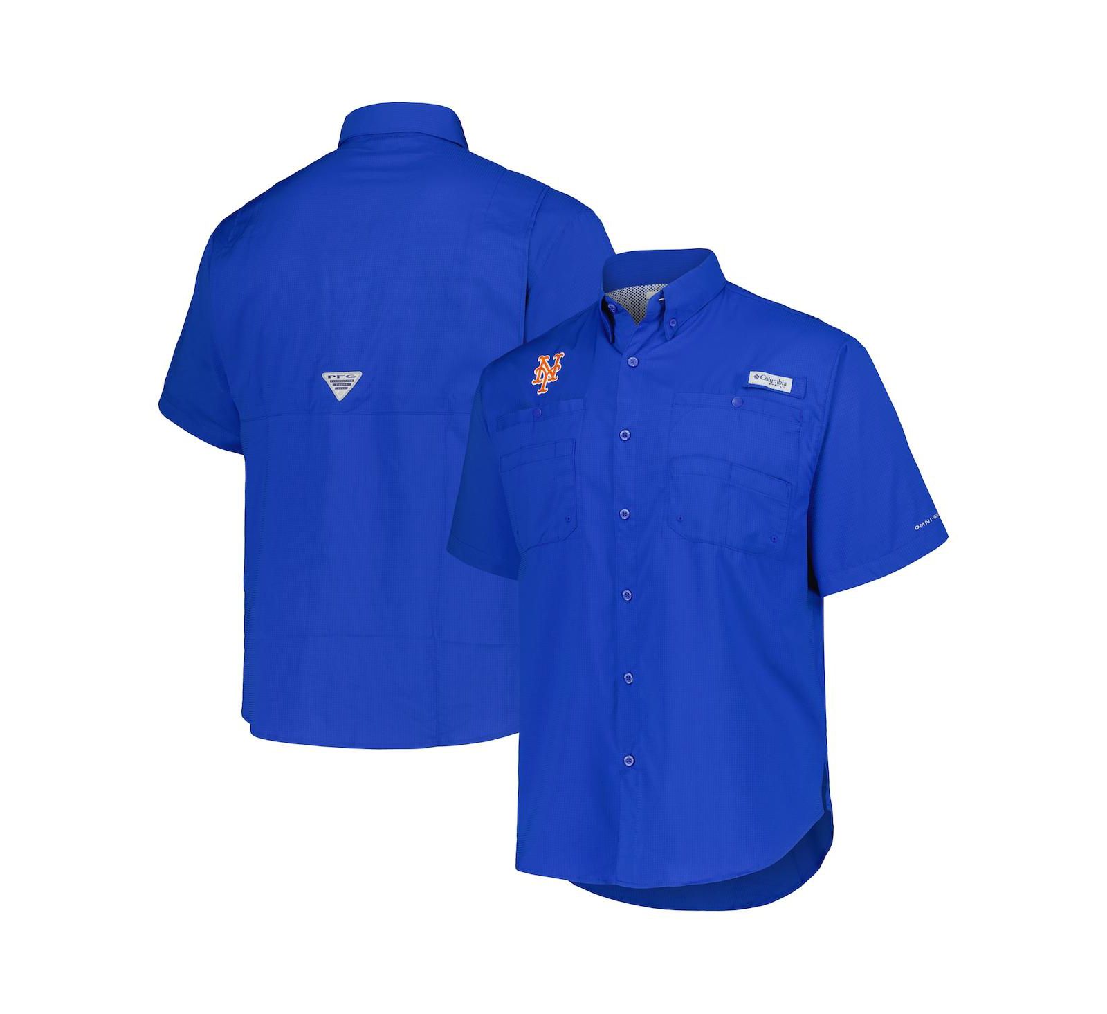 Columbia Мужская рубашка Omni-Shade Royal New York Mets