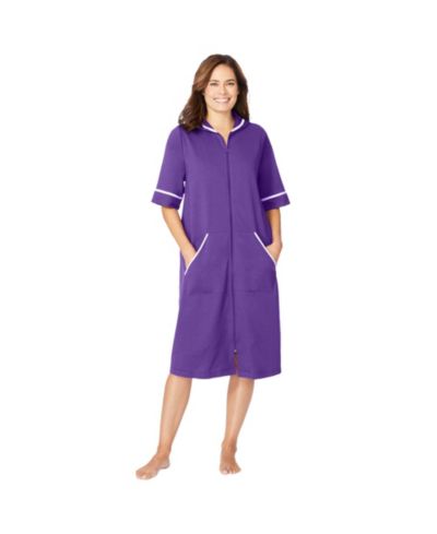 Халат Dreams & Co. Plus Size Short French Terry