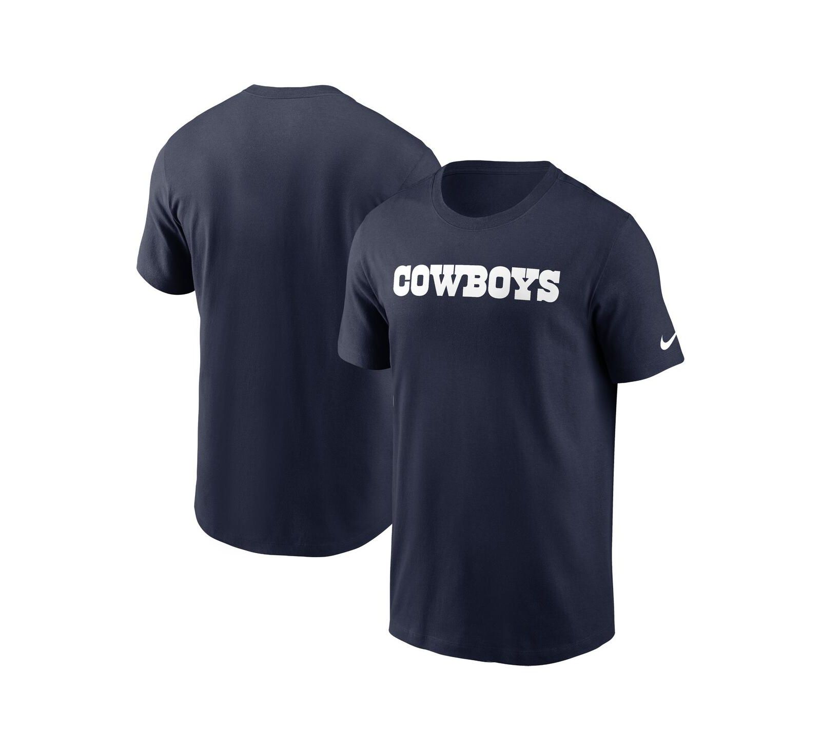 Nike Men's Navy Dallas Cowboys Primetime Wordmark Essential T-Shirt