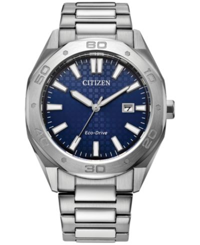 Мужские часы Citizen Eco-Drive Weekender на стальном браслете 41mm