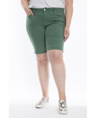 SLINK Jeans Plus Size Mid Rise Bermuda Shorts