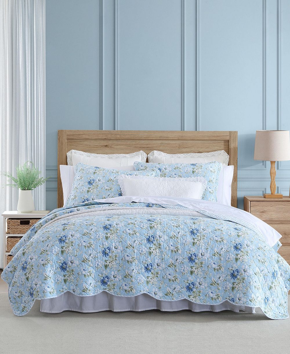 Комплект покрывал Laura Ashley Peony Garden двусторонний, 3 предмета, размер Full/Queen