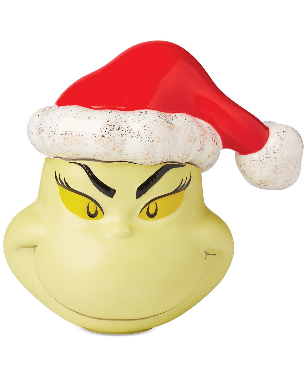 Lenox Grinchmas стеклянная баночка для сладостей