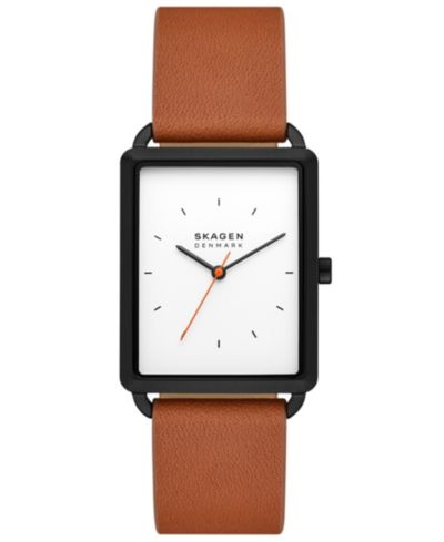 Мужские часы Skagen Hagen Three Hand Brown Pro-Planet Leather 36mm