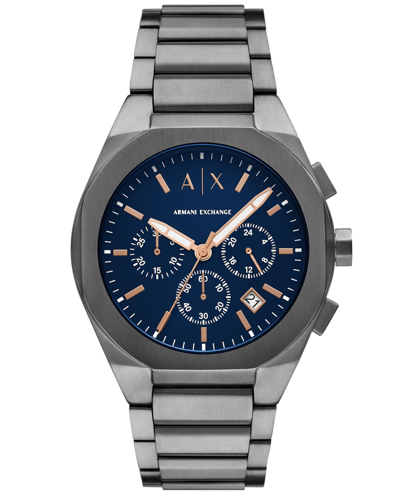 A|X Armani Exchange Мужские кварцевые хронограф часы, Gunmetal Stainless Steel, 42MM