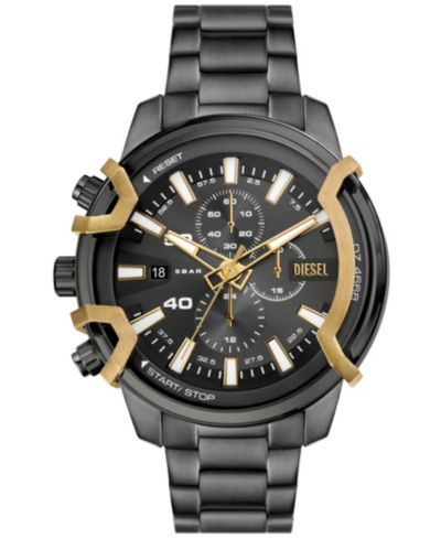 Мужские часы Diesel Griffed Quartz Chronograph Gunmetal Stainless Steel 48mm