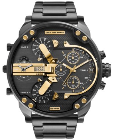 Diesel Мужские кварцевые часы Mr. Daddy из нержавеющей стали 57mm