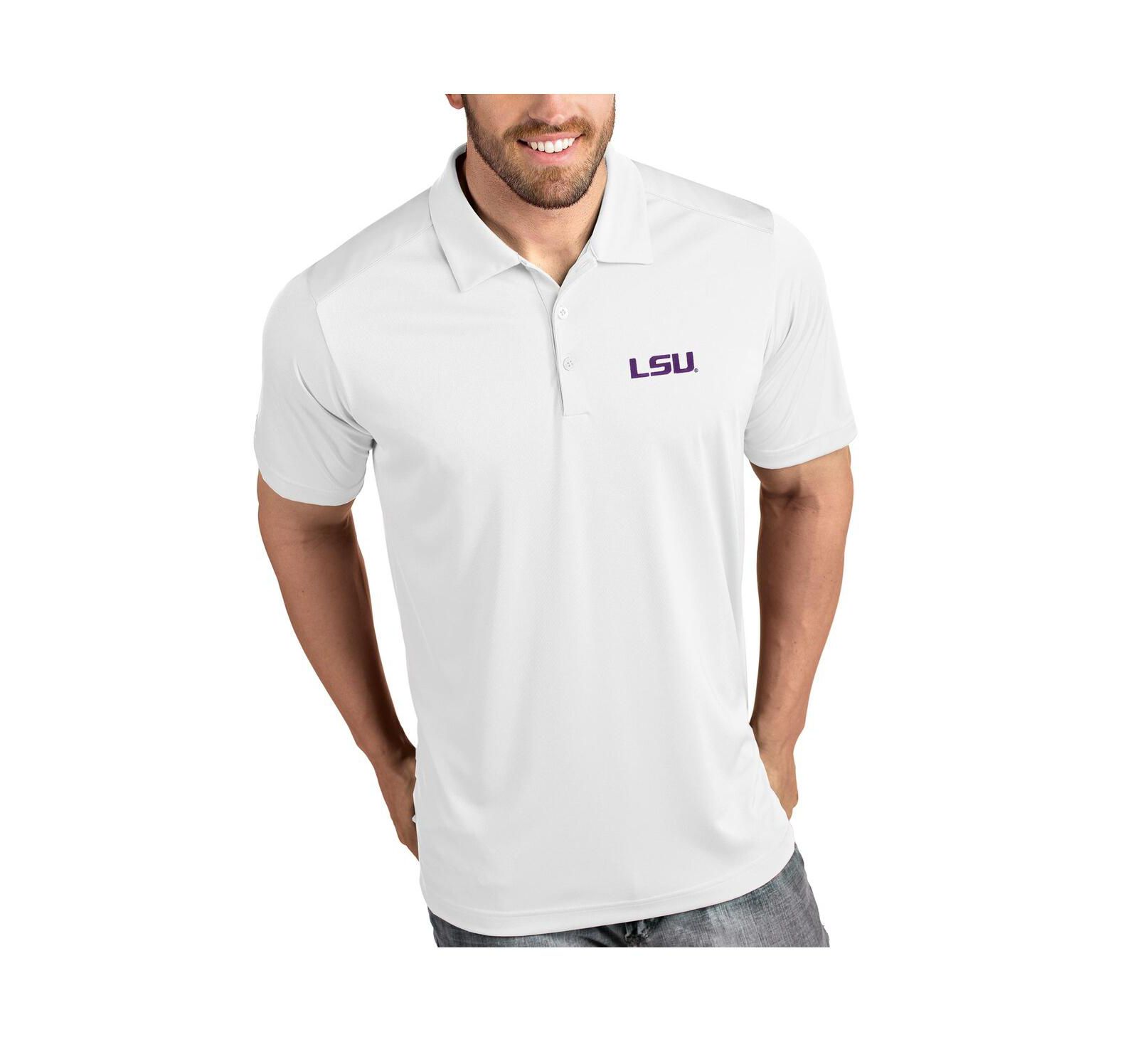 Antigua Поло рубашка LSU Tigers Tribute, белая