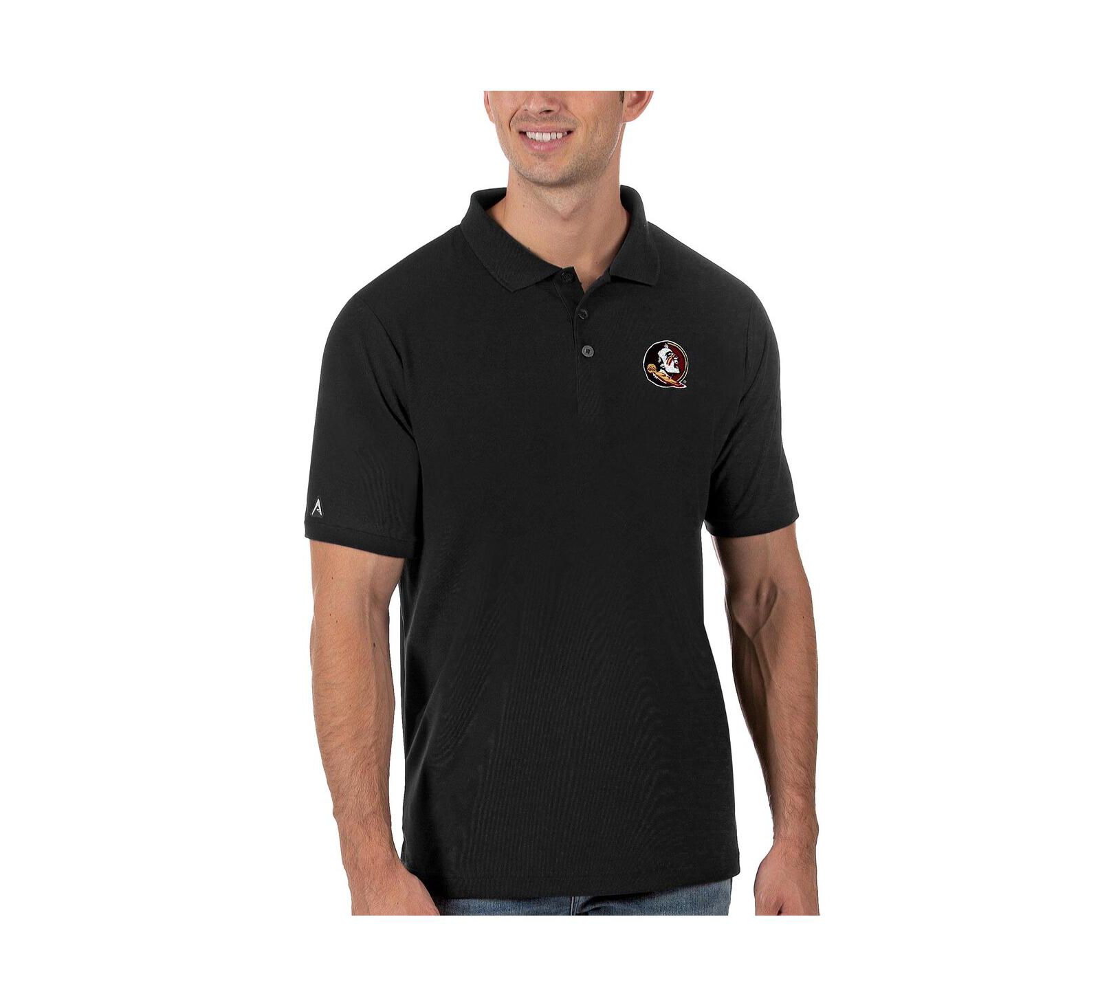 Antigua Мужская рубашка поло Pique Legacy Florida State Seminoles Black