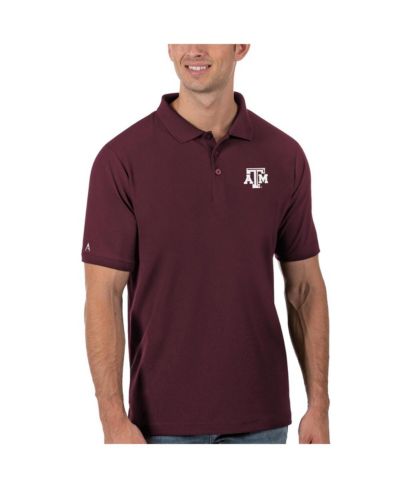 Antigua Men's Maroon Texas A&M Aggies Legacy Pique Polo