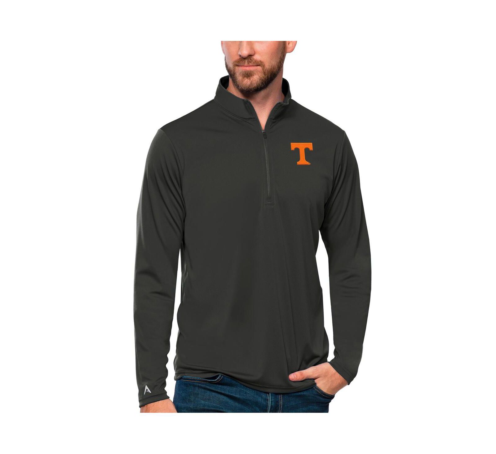 Мужской свитшот Antigua Tennessee Volunteers Tribute Quarter-Zip Top Charcoal
