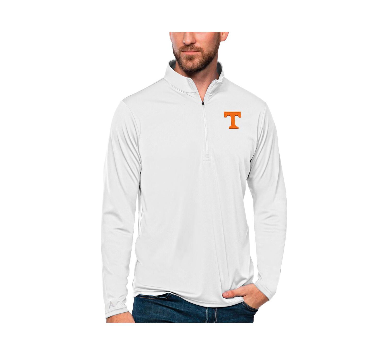 Antigua Men's White Tennessee Volunteers Tribute Quarter-Zip Top