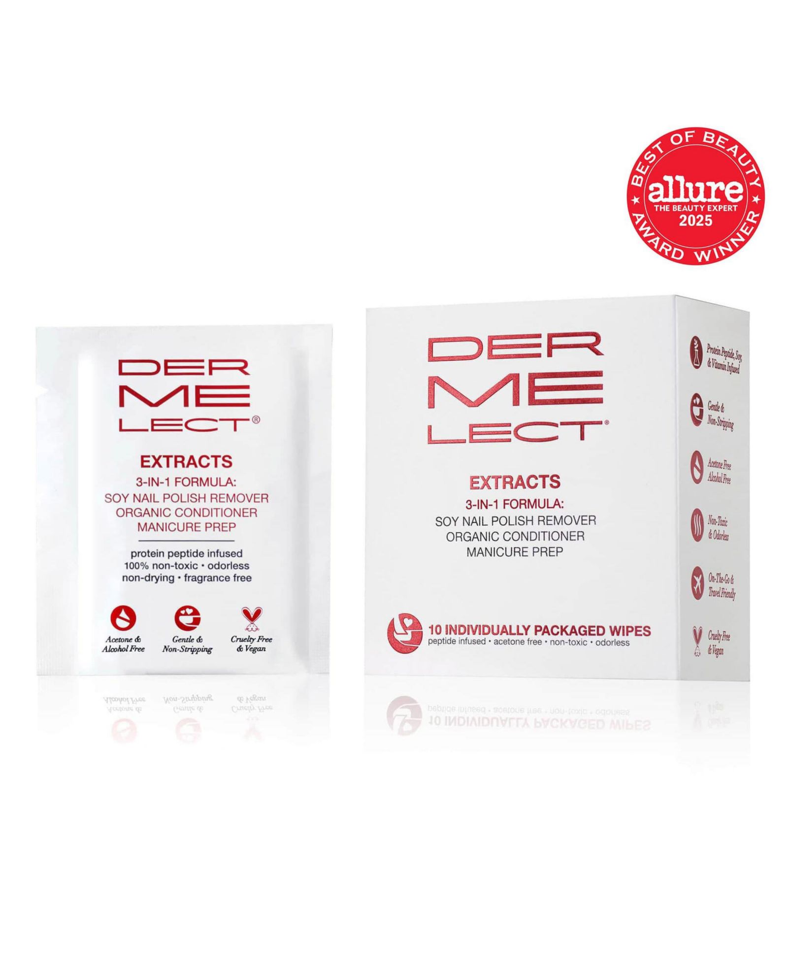 Dermelect Extracts 3-в-1 средство для снятия лака для ногтей