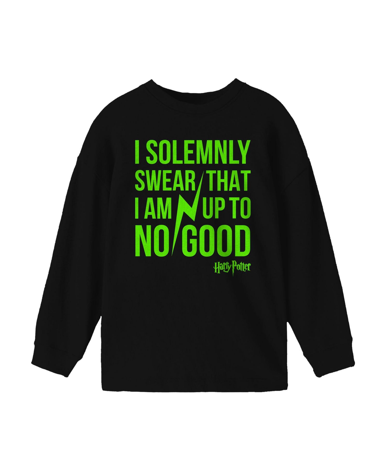 Мужская рубашка Harry Potter I Solemnly Swear That I Am Up To No Good, черная с длинным рукавом