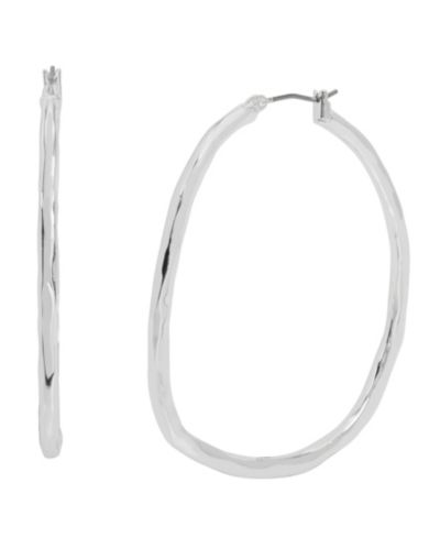Robert Lee Morris Soho серьги-кольца Silver Sculpted