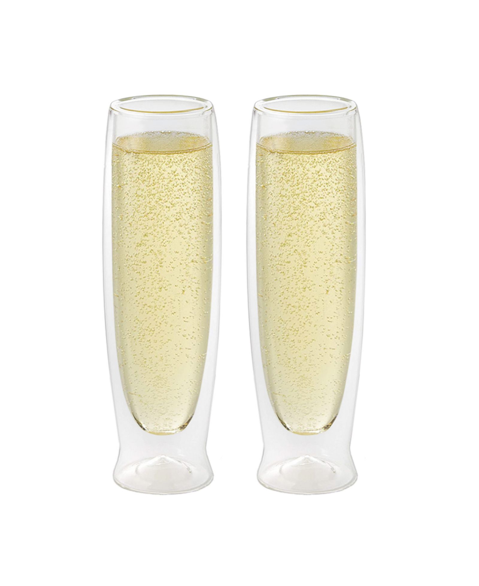 Набор из 2 бокалов OGGI 6oz Double Wall Insulated Champagne Flutes