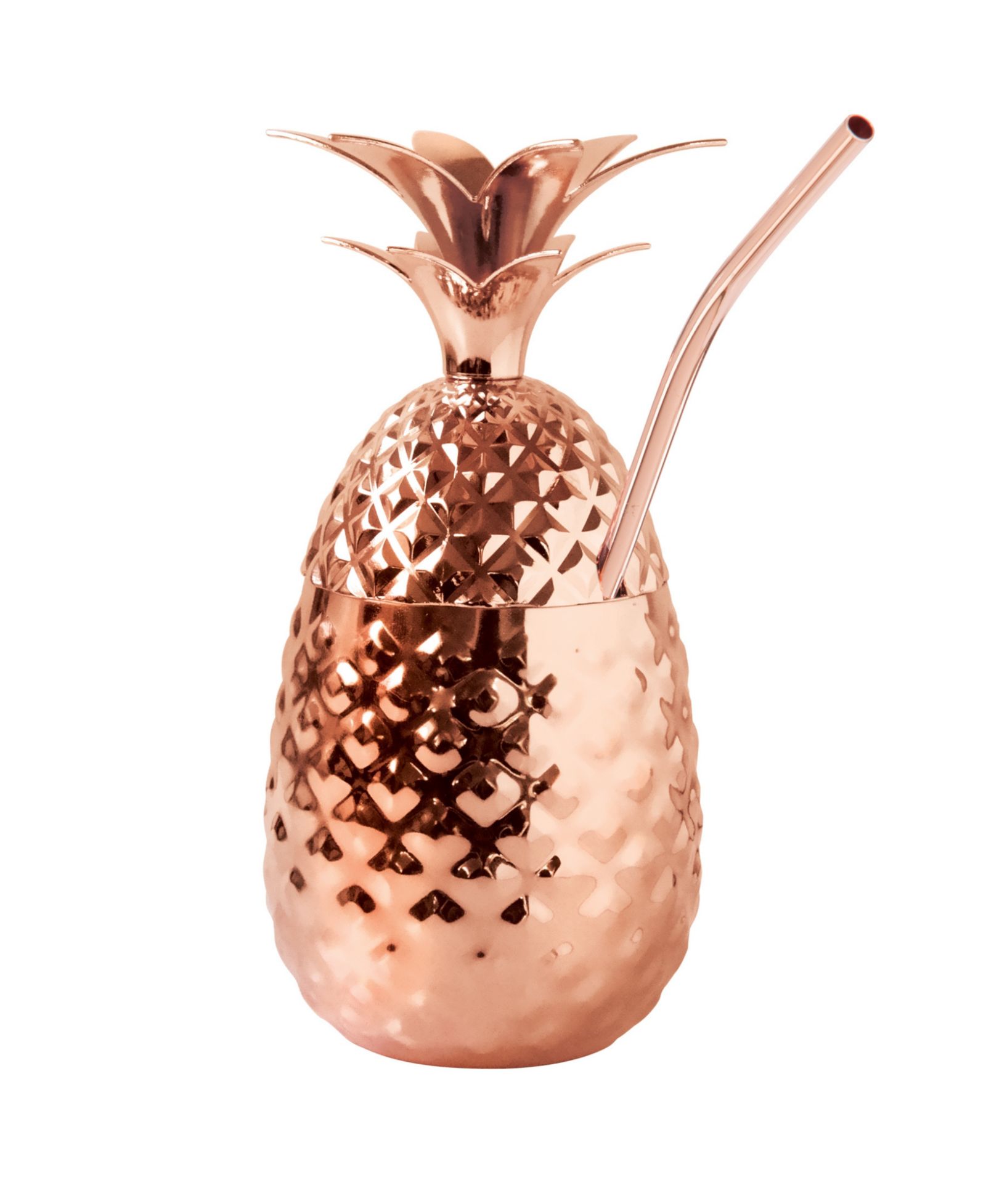 OGGI 12oz Stainless Steel Pineapple Cup with Stand & Lid