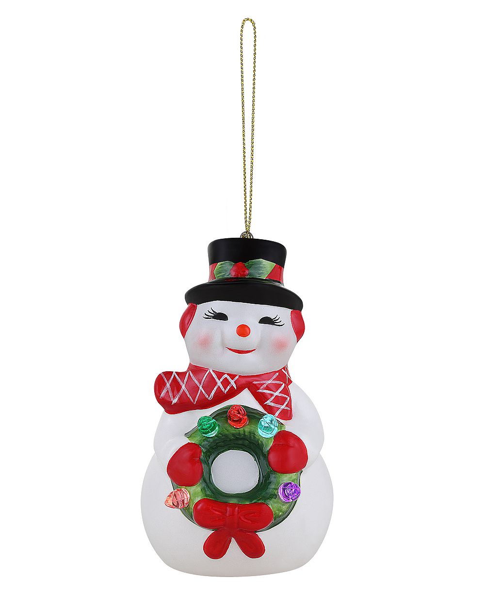 Mr. Christmas Керамическое украшение Снеговик 4.5"