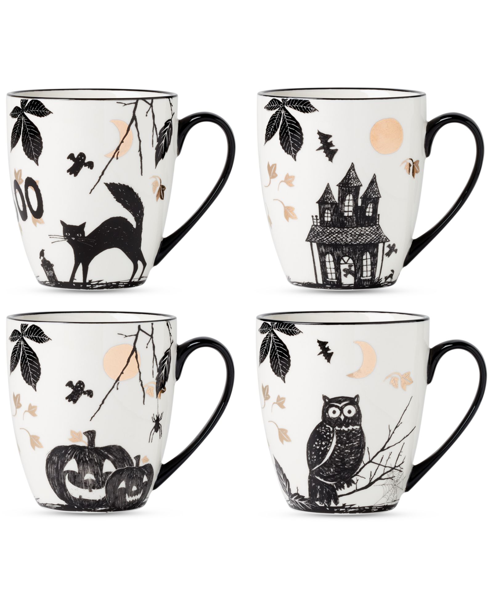 Набор рождественных кружек Lenox Assorted Haunted Halloween, 4 шт.
