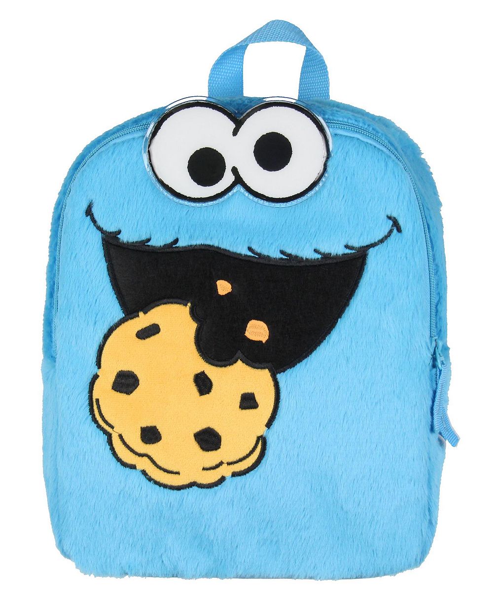 Рюкзак Sesame Street Plush Cookie Monster Smile Face 12 Inch для повседневного использования