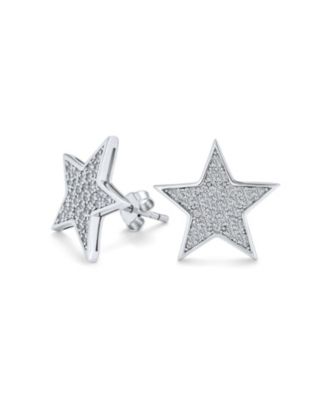 Серьги-гвоздики Bling Jewelry с кубическим цирконием и стерлинговым серебром