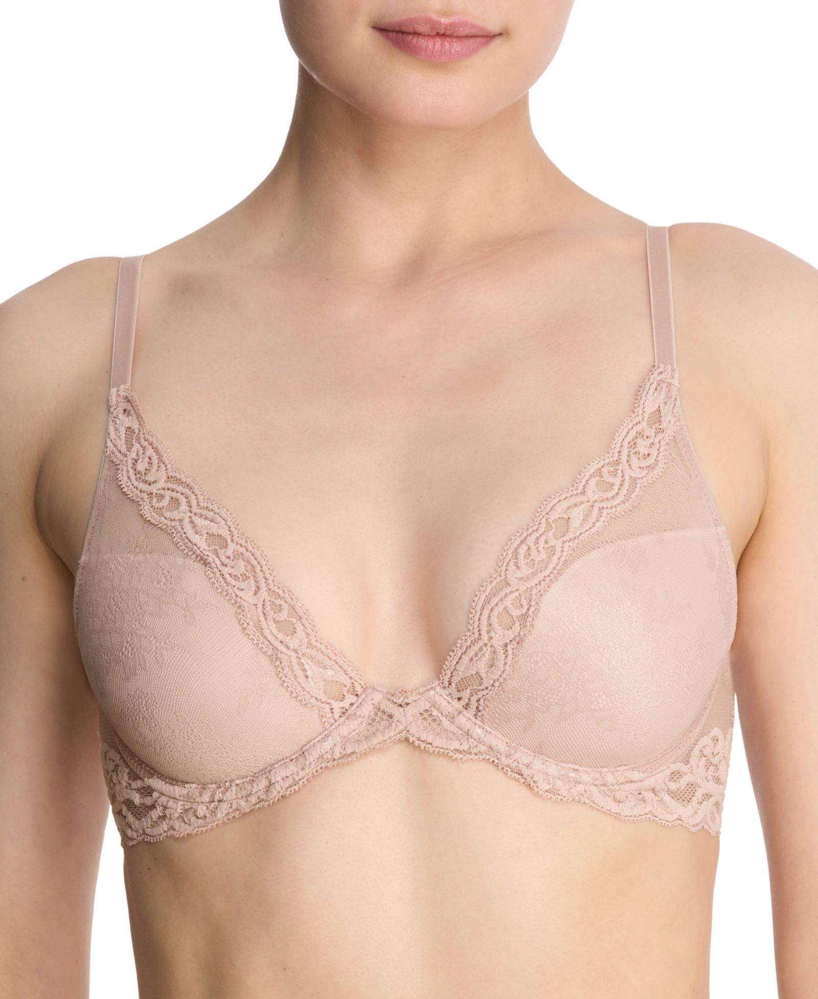 Natori Женский Feathers Lace Contour Underwire Plunge Bra 730023