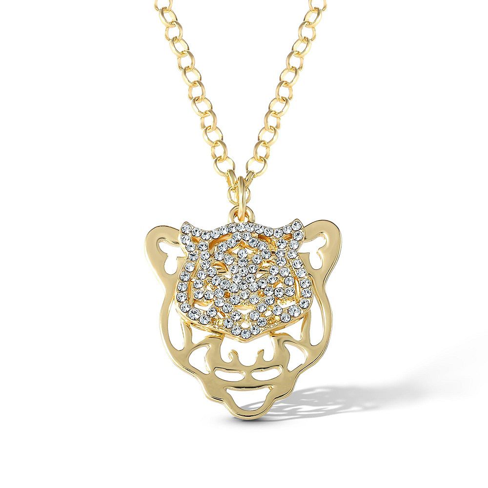 Jessica Simpson Womens Tiger Necklace Tiger Pendant Necklace with Rhinestones