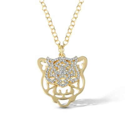 Женское ожерелье Jessica Simpson Tiger с кулоном-тигром и стразами
