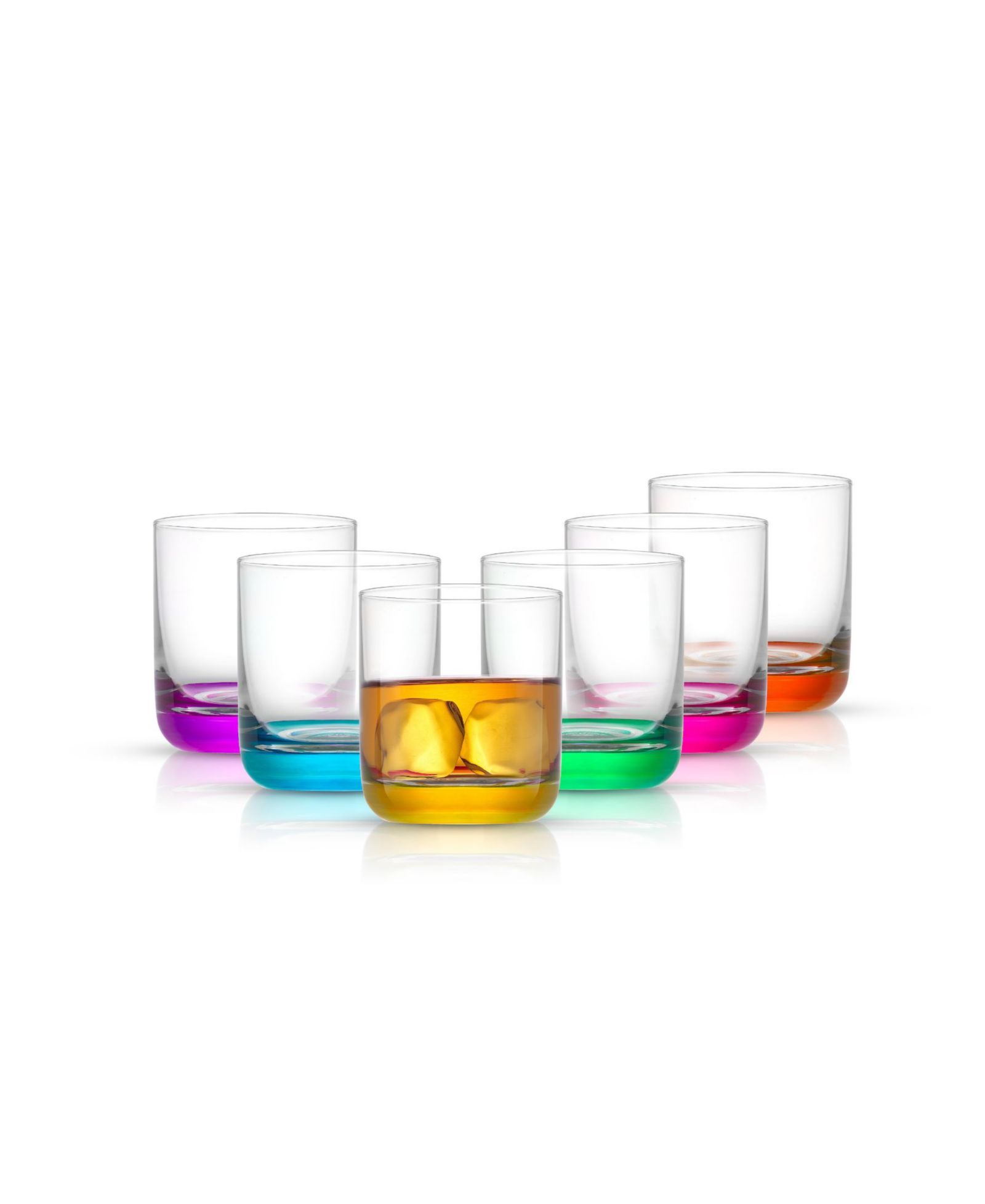 Набор стаканов JoyJolt Hue Colored Double Old Fashioned, 6 шт