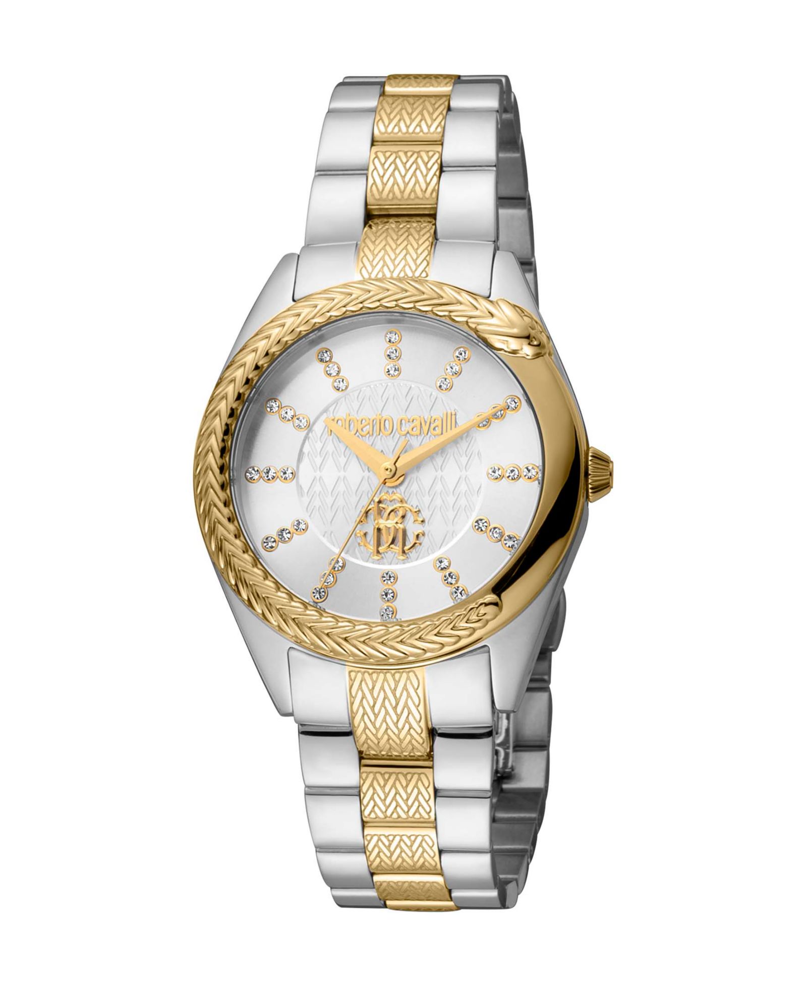 Roberto Cavalli Women's Quartz Two Tone Stainless Steel Bracelet Watch