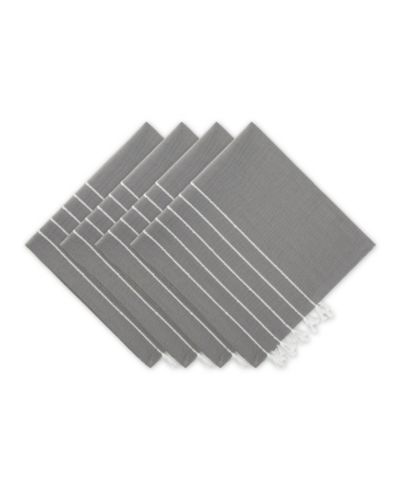 Design Imports Stripe Tassel Napkin Set of 4