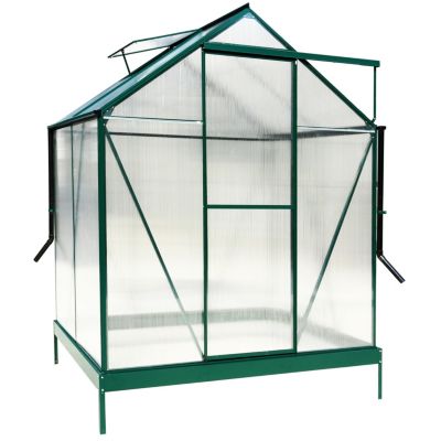Теплица Streamdale Furniture из алюминия с панелями из поликарбоната и раздвижной дверью